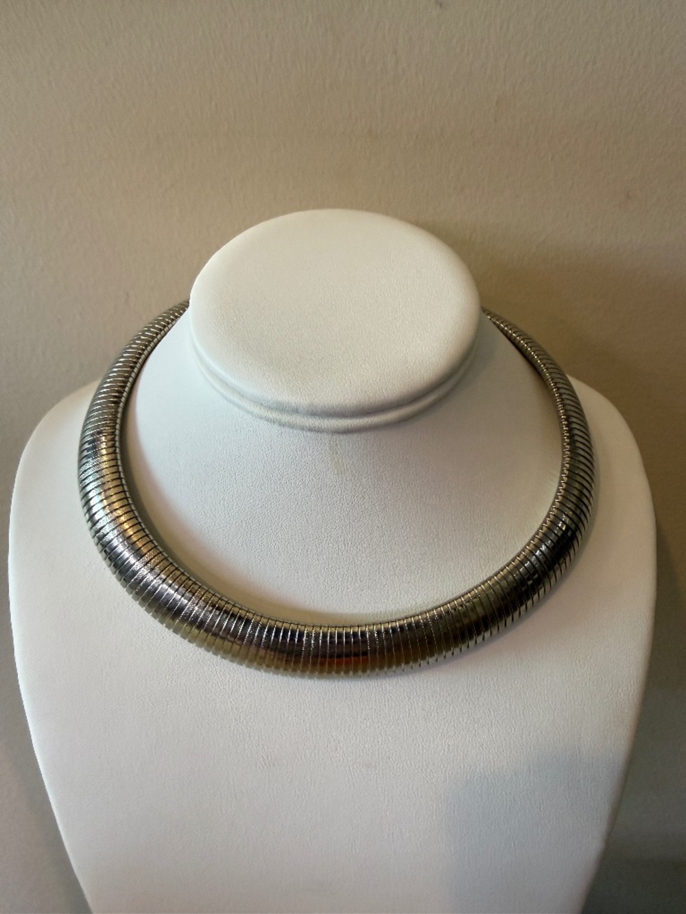 Omega silver toned necklace